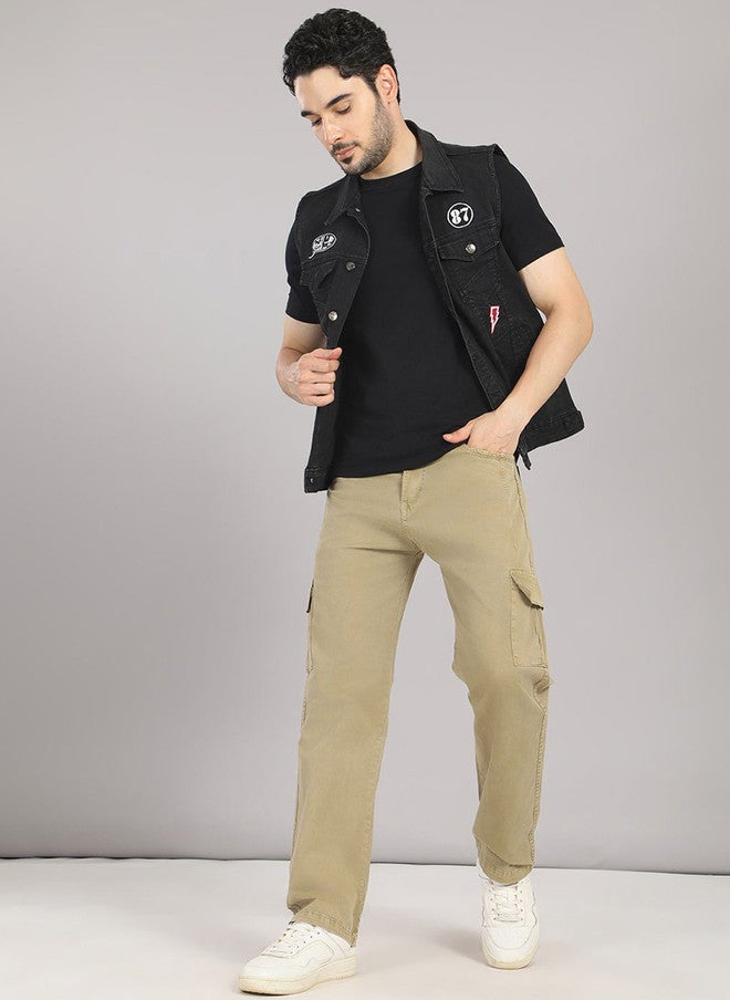 HENCE بنطلونات كارجو للرجال من هينس بتصميم مريح وساق مستقيم - سهل الغسل، ارتفاع متوسط، 6 جيوب - Image 5