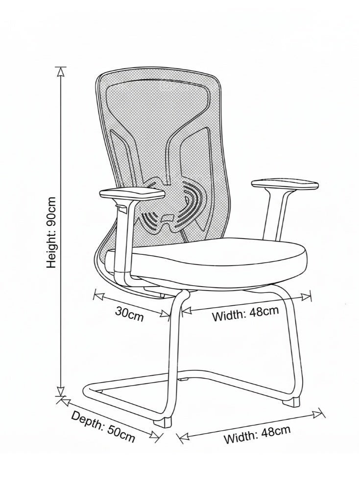 Karnak Neo Visitor Chair, Stylish Office Furniture | Comfortable 1-Seater Visitor Chair - Image 5