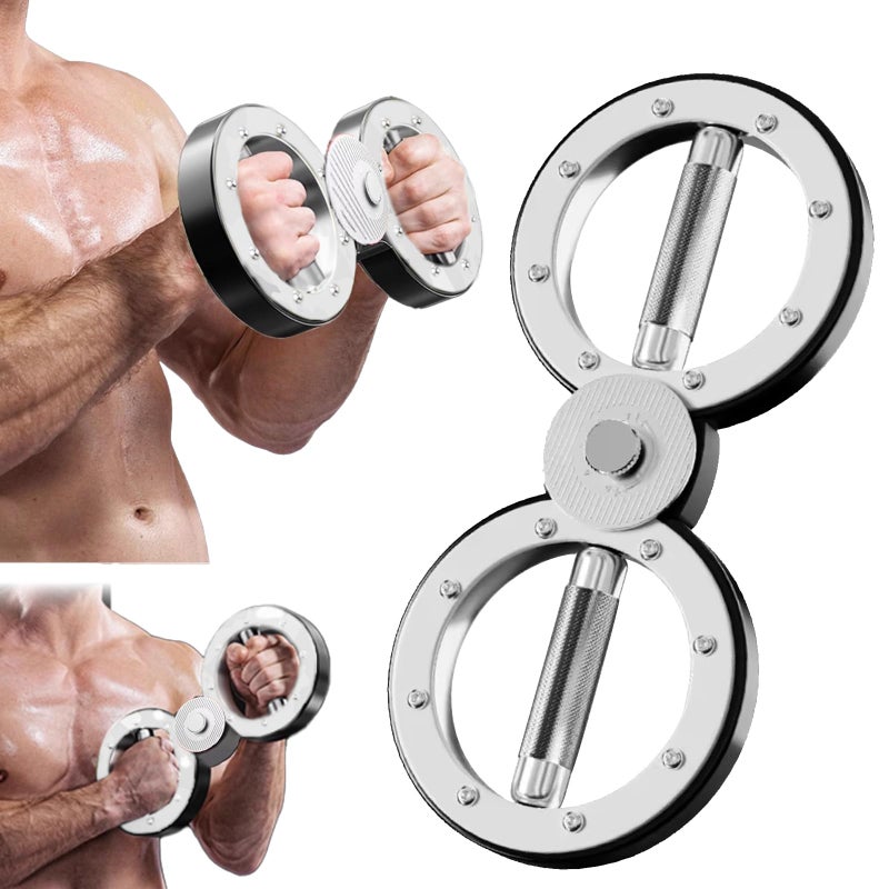 BeSokar Arm Training Wheel, Hand Trainer and Forearm Trainer, Adjustable Arm Trainer for Wrist, Shoulder & Chest, Punch Speed Trainer and Martial Arts Arm Strength Device (Black and White) - Image 1