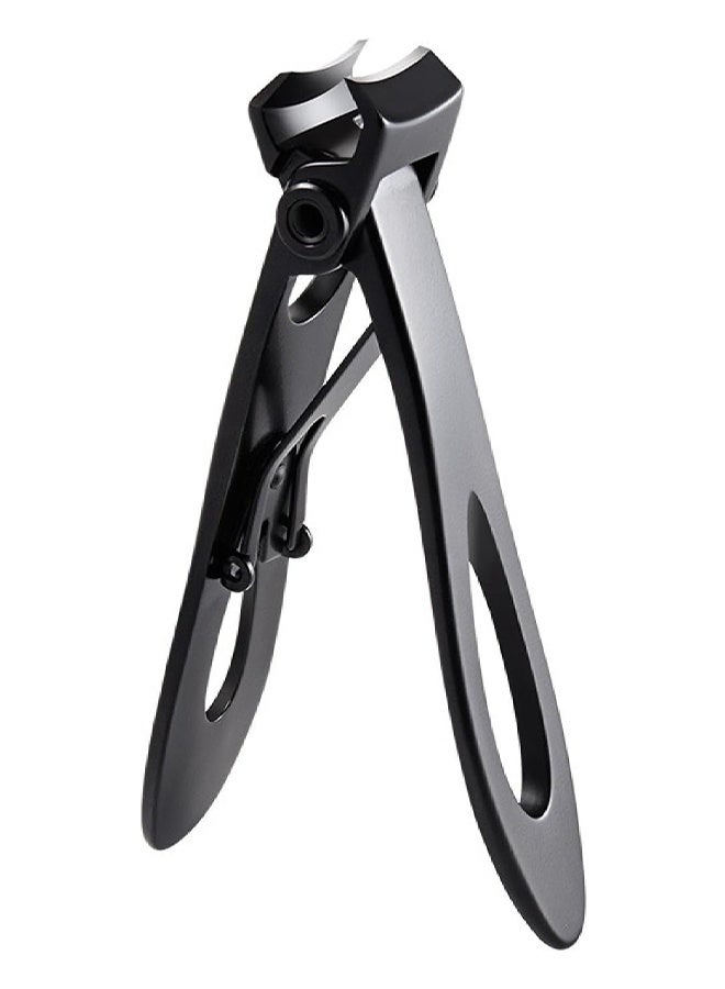 اتش واي مقص الأظافر - ماكينة قص الأظافر ذات الفتح الواسع ، ماكينة قص الأظافر المصنوعة من الفولاذ المقاوم للصدأ ، مقص أظافر القدم للأظافر السميكة والصلبة (أسود) - Image 1