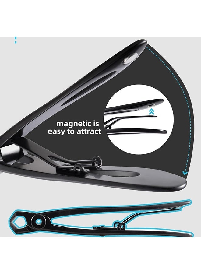 اتش واي مقص الأظافر - ماكينة قص الأظافر ذات الفتح الواسع ، ماكينة قص الأظافر المصنوعة من الفولاذ المقاوم للصدأ ، مقص أظافر القدم للأظافر السميكة والصلبة (أسود) - Image 5