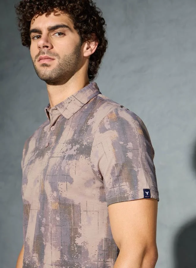 Technosport  Technosport Men Printed Slim Fit Polo for Men | Best Price UAE