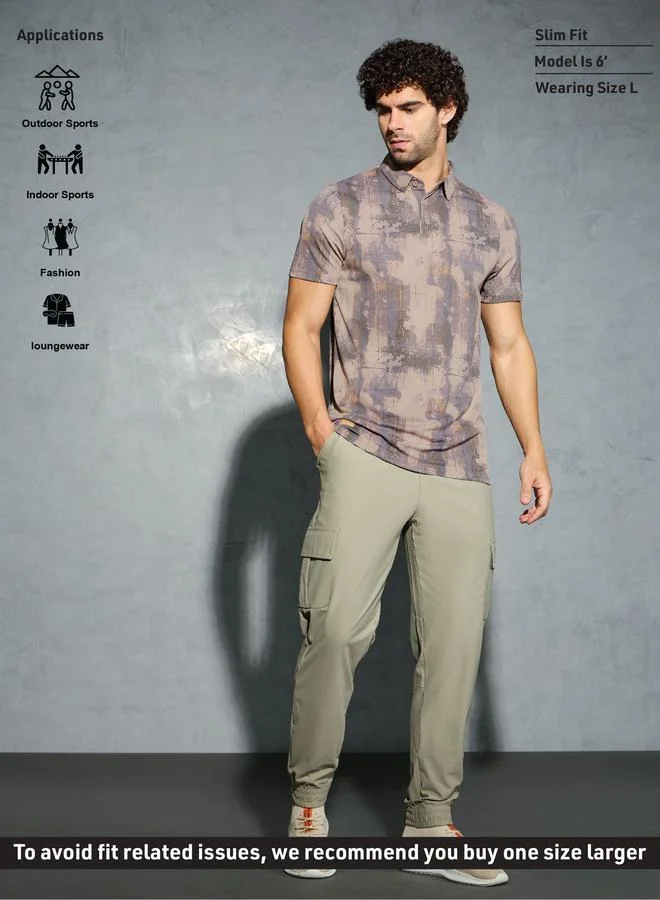Technosport  Technosport Men Printed Slim Fit Polo for Men | Best Price UAE
