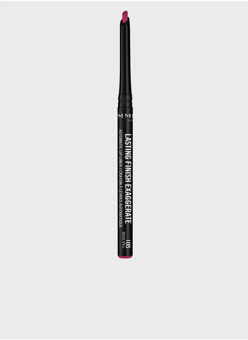 RIMMEL LONDON Rimmel Long Lasting Finish Exaggerate Automatic Lip Liner – 105 – Mauve Spell, 0.25g