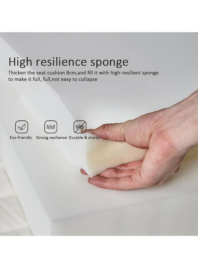 Arabest Metal Shoe Rack with Seat,Modern Upholstered Shoe Bench,Decorative Livingroom Bench Ottoman Accent Furniture,Luxury Entryway Shoe Storage Bench 80x37x43cm(31x14x17inch) - Image 3