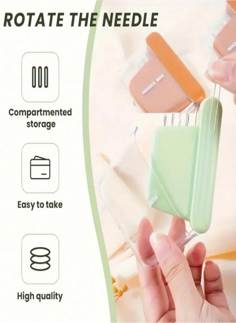 Portable Needle Storage Box with 5 Assorted Sewing Needle Sizes – Compact Organizer Case with Transparent Lid – Travel-Friendly, Slim & Durable Design (1cm Thickness) - Image 3