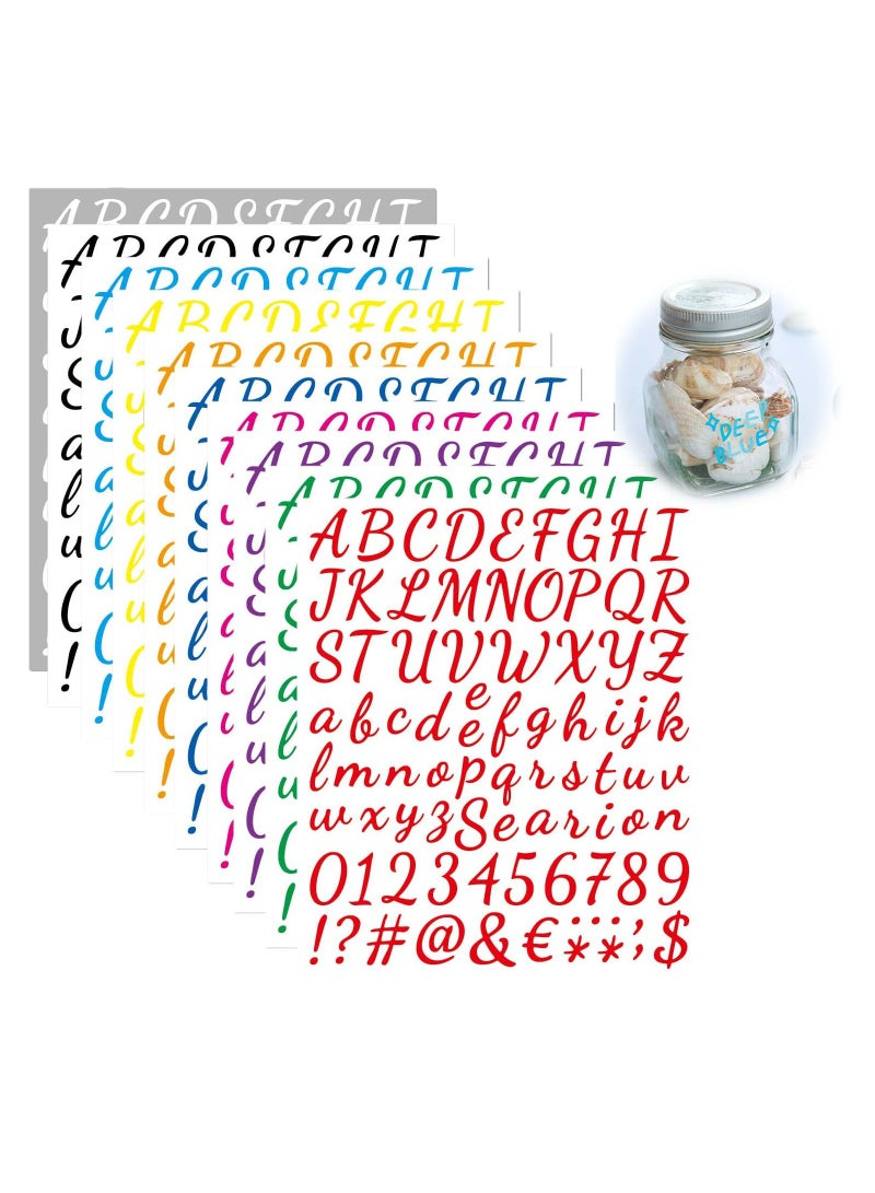 SOLARAE 10 Sheets Letter Stickers 760 Alphabet Stickers 1 inch Vinyl Self-Adhesive Sticker Letters Black Alphabets ABC Stickers and DIY Mailbox House Numbers for Scrapbooking Stickers - Image 1