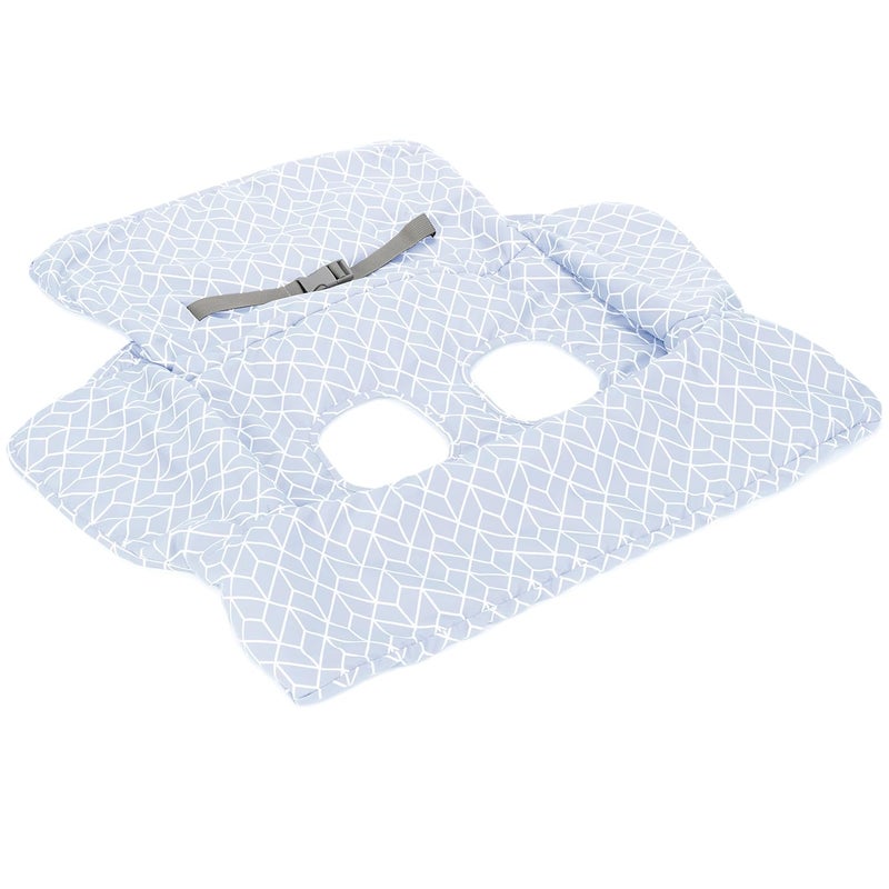 Diono Shop 'n Go Cart Liner, Shopping Cart Cover for Baby, Restaurant High Chair Cover for Baby, Infant, Toddler, Machine Washable, Blue - Image 1