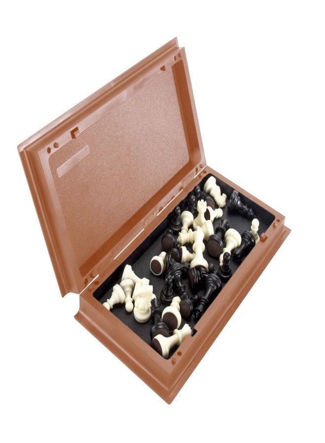 PSEUDO® Magnetic Chessboard Game Set with Folding Travel Portable Case Chess Board Set with Folding Chess Board 2 Players Travel Toys for Kids and Adults (Brown) - Image 5