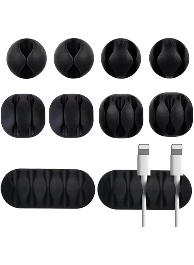erorex Neat And Teddy 10 Piece Stylish Multifunctional Cable Organizer - Image 1