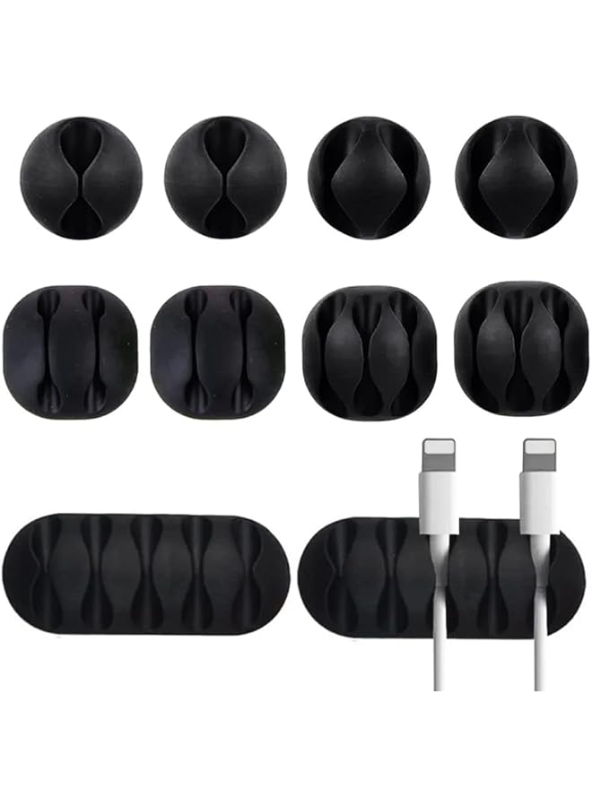 erorex Neat And Teddy 10 Piece Stylish Multifunctional Cable Organizer - Image 2