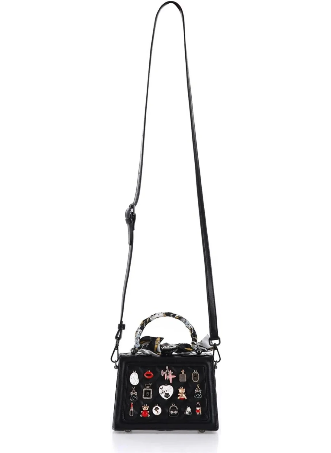 ايلاتي Women's Shoulder Strap Stone Evening Dress Daily Hand Bag Black 17131