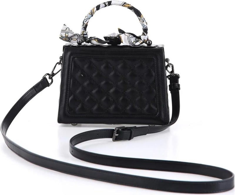 Elatae Women's Shoulder Strap Stone Evening Dress Daily Hand Bag Black 17131  - Image 2
