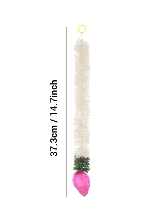 Generic SHRI MATAJI Store 5 Pcs Lotus Hangings for Decoration Home Decor Wall Door Mandir Pooja Room Office Birthday Wedding Stage Backdrop Decorative Items 373 cm Each  - Image 2