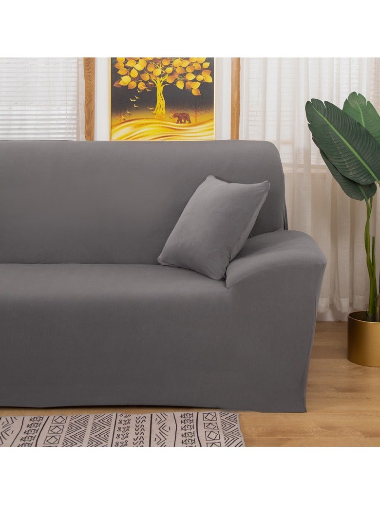 DUNISO Sofa cover, elastic sofa protective cover, anti slip furniture cover, anti fouling and wear resistant, suitable for all seasons, suitable for three seater sofas, 190 to 230cm，grey - Image 2