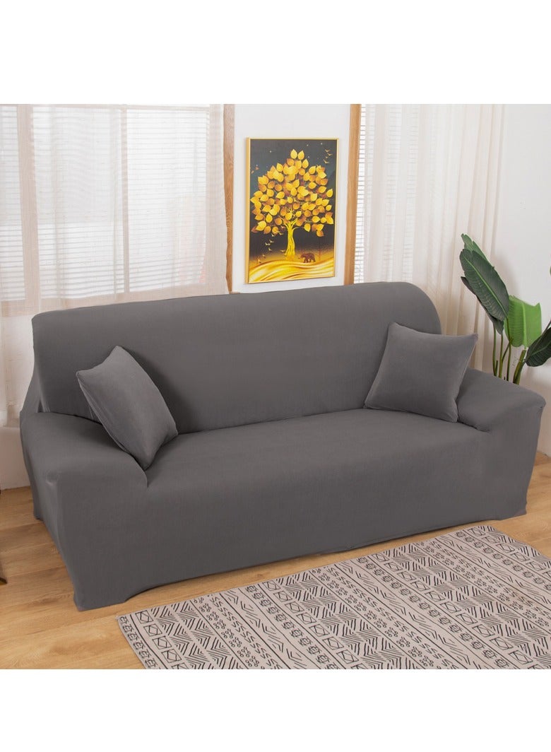 DUNISO Sofa cover, elastic sofa protective cover, anti slip furniture cover, anti fouling and wear resistant, suitable for all seasons, suitable for three seater sofas, 190 to 230cm，grey - Image 3