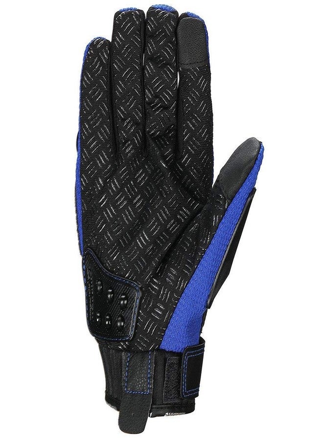 Oubaiya Steel Outdoor Knuckle Motorcycle Motorbike Powersports Safety Gloves (X-Large, Blue) - Image 5