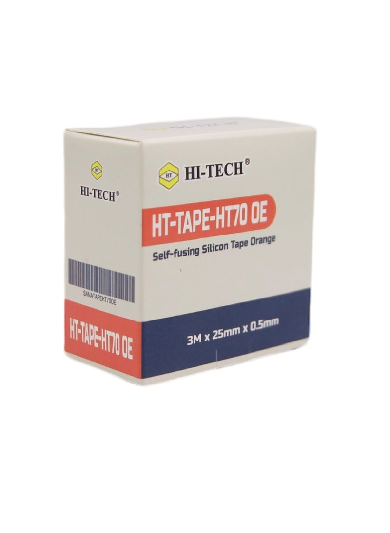 هاي-تيك شريط سيليكون HI-TECH - شريط سيليكون ذاتي الانصهار، مقاوم للماء ومقاوم للحرارة للعزل الكهربائي، والإصلاحات الطارئة، وتسريبات الرادياتير. - Image 1
