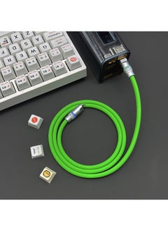 Luminous Super Soft Silicone Data Cable For Apple For Iphone15 For Huawei For Xiaomi Mobile Phone Super Fast Charging Wholesale-Color:2 M USB To For Iphone 12W-Model:Green (luminous Head)