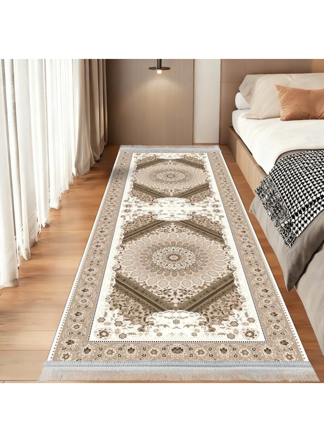 SMART HOME Long, padded, and soft hallway rug 300x100 cm – Bedroom and hallway rug – Modern geometric pattern floor rug – Luxurious entryway and corridor rug – Comfortable everyday home rug - Image 1