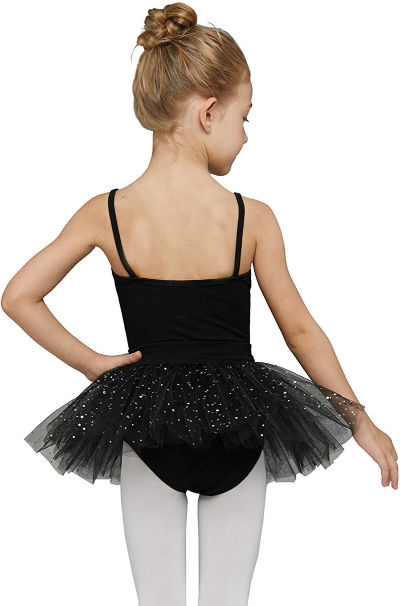 MdnMd Black Camisole Dance Ballet Tutu Leotard Dress Ballerina Outfits for Toddler Girls Dancewear (Age 2-4 / 2t,3t) - Image 2