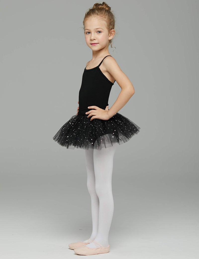 MdnMd Black Camisole Dance Ballet Tutu Leotard Dress Ballerina Outfits for Toddler Girls Dancewear (Age 2-4 / 2t,3t) - Image 4