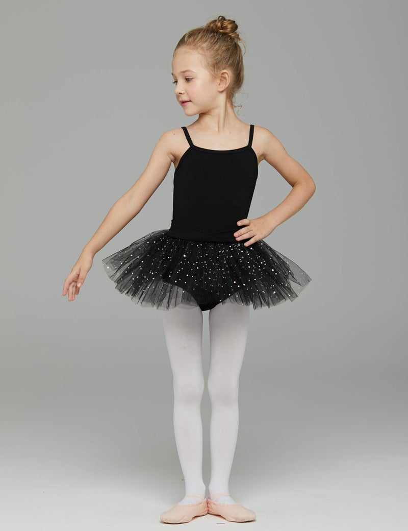 MdnMd Black Camisole Dance Ballet Tutu Leotard Dress Ballerina Outfits for Toddler Girls Dancewear (Age 2-4 / 2t,3t) - Image 3