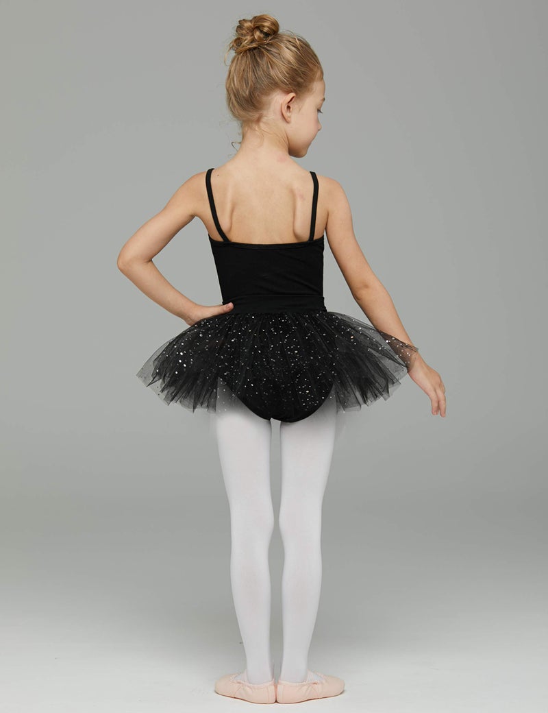 MdnMd Black Camisole Dance Ballet Tutu Leotard Dress Ballerina Outfits for Toddler Girls Dancewear (Age 2-4 / 2t,3t) - Image 5