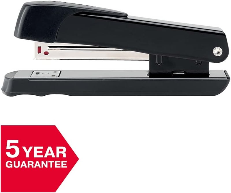 Rexel Meteor Half Strip Stapler - 20 Sheet Capacity, Metal Body, Black - Image 3