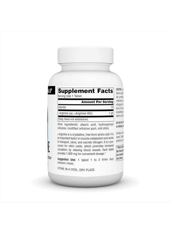 Source Naturals L-Arginine Promotes Increased Ciculation* 1000 mg Free Form - 50 Tablets - Image 2