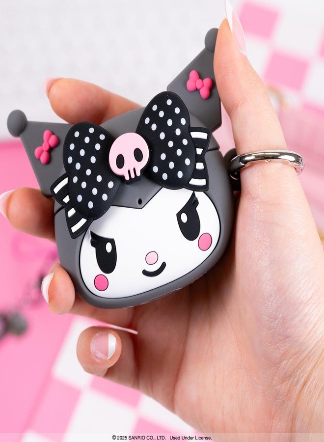 iFace My Melody 50th and Kuromi 20th Anniversary Case [ Compatible with AirPods 4 ] Cute Silicone Protective Cover [Carabiner Included] [Wireless Charging Capatible] - Kuromi 20th Anniversary - Image 3