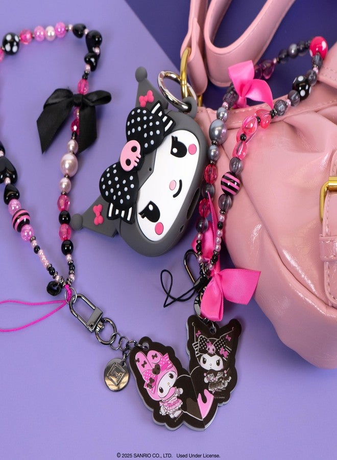 iFace My Melody 50th and Kuromi 20th Anniversary Case [ Compatible with AirPods 4 ] Cute Silicone Protective Cover [Carabiner Included] [Wireless Charging Capatible] - Kuromi 20th Anniversary - Image 4