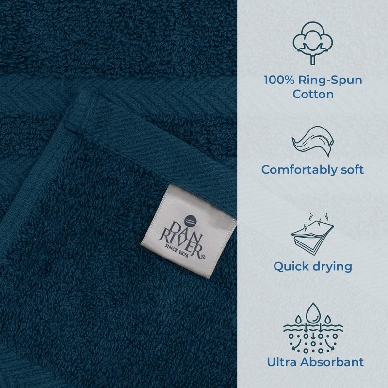 DAN RIVER 2 Pack Luxury Bath Sheets 35x70, 600 GSM, Soft & Quick Dry 100% Ring Spun Cotton Towels Ideal for Hotels, Spas, Gyms & Salons Extra Large, Opal Blue - Image 3