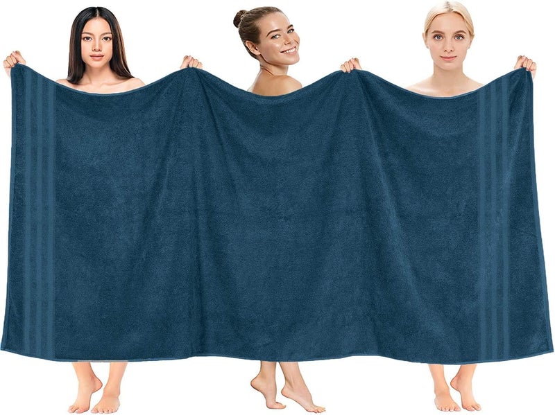 DAN RIVER 2 Pack Luxury Bath Sheets 35x70, 600 GSM, Soft & Quick Dry 100% Ring Spun Cotton Towels Ideal for Hotels, Spas, Gyms & Salons Extra Large, Opal Blue - Image 5