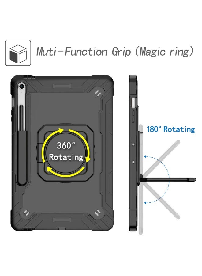 general Case for Samsung Galaxy Tab S10 FE+/S10 FE Plus 13.1 Inch 2025 Released - Heavy Duty Impact Resistant Case Cover with Rotating Ring Stand - Image 4