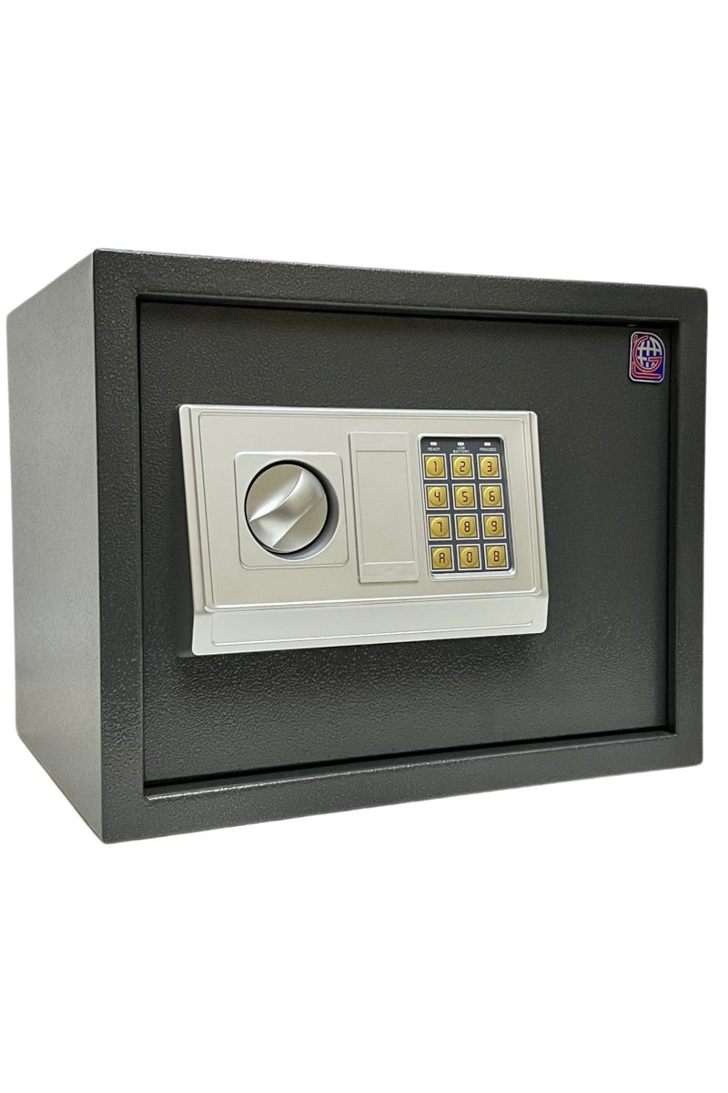 LOTFY GROUP LG Safebox Code- 30EA- 30*38*30CM- Black Gray Colour- Home Office Safe Box- Electronic Lock- Key Lock - Image 1