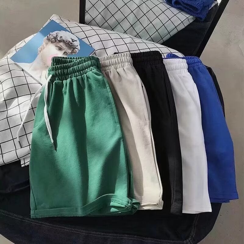 شورتات صيفية للرجال منزلية عصرية بأرجل خمسة واسعة للرجال للنوم فضفاضة وعصرية للرياضة والجري وشاطئ البحر بلون المشمش - Image 5