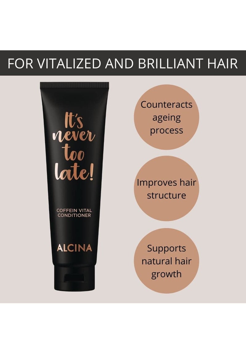 ALCINA It’s Never Too Late Caffeine Vital Conditioner 150ml for More Shine and Vitality Made in Germany  - Image 2