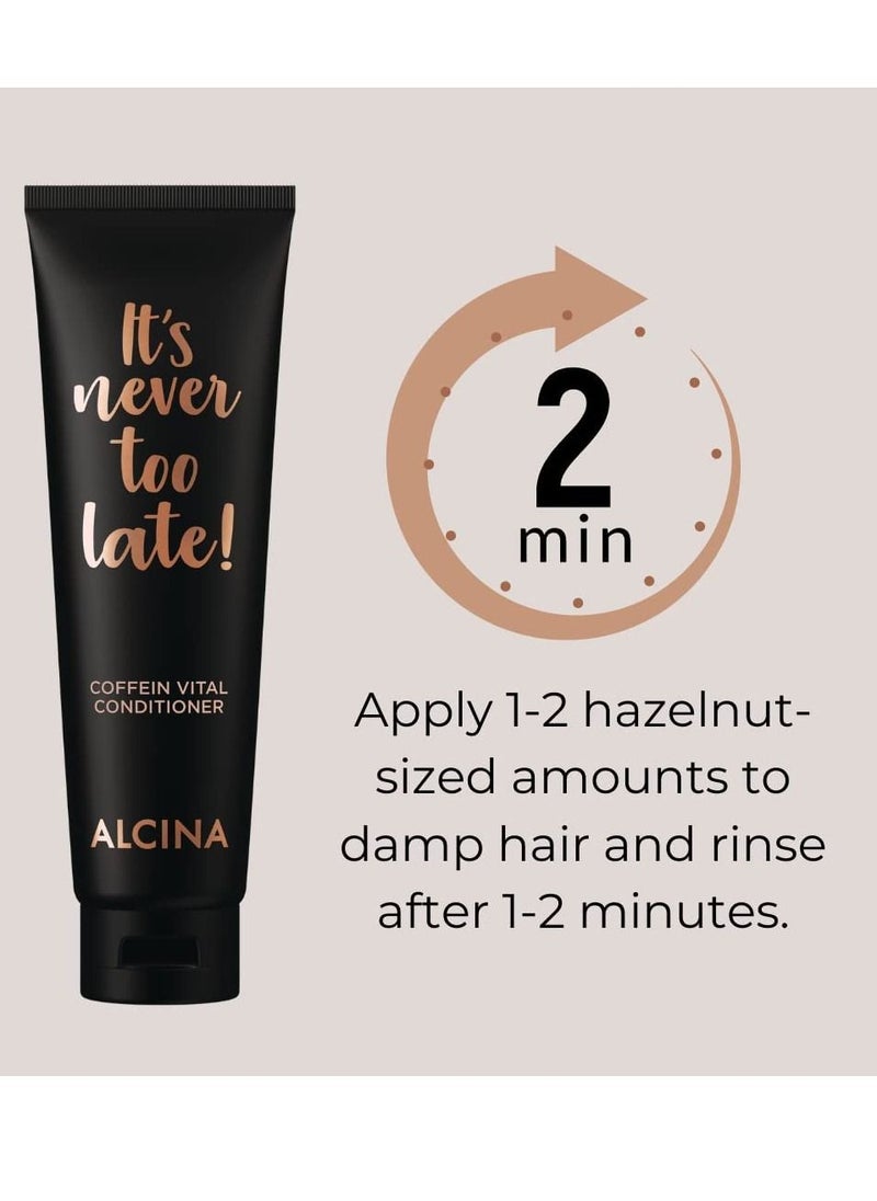 ALCINA It’s Never Too Late Caffeine Vital Conditioner 150ml for More Shine and Vitality Made in Germany  - Image 5