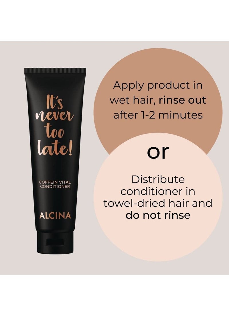 ALCINA - It’s Never Too Late Caffeine Vital Conditioner 150ml for More Shine and Vitality Made in Germany - Image 1
