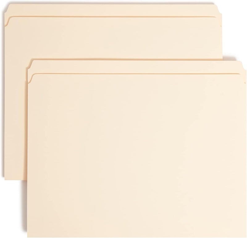 Smead Fastener File Folder with Reinforced Straight-Cut Tab, Letter Size, Manila - 50 Count - Image 1