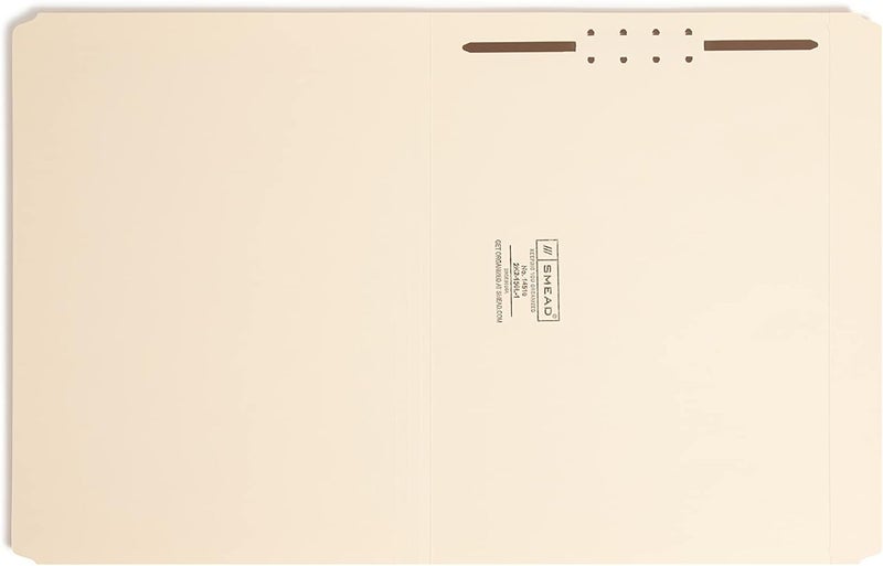 Smead Fastener File Folder with Reinforced Straight-Cut Tab, Letter Size, Manila - 50 Count - Image 2