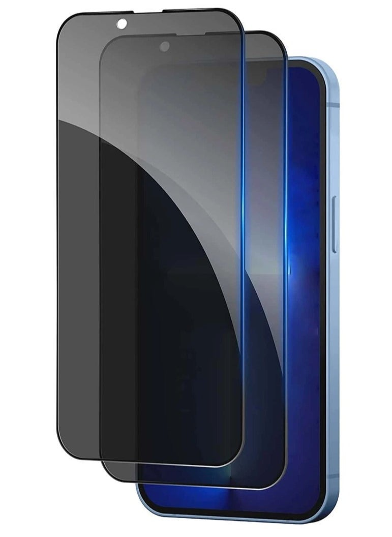 Raxoom [2-Pack] Privacy Screen Protector for iPhone 16/15 (6.1inch),Edge to Edge Protection Full Cover Private Anti-Spy Case-Friendly Curved - Image 1