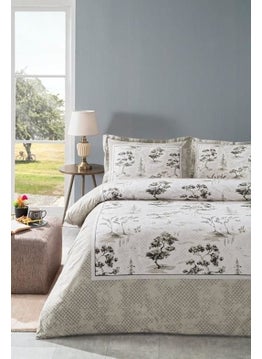 Angel Of Life Özdilek Double Ranforce Box Set Toile De Jouy Beige 