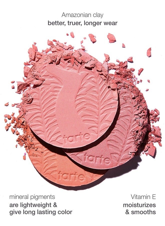 Tarte Cosmetics Tarte Amazonian Clay 12-Hour Powder Blush – Captivating | Peach Shade, Long-Lasting Matte Finish, Buildable Natural Color, 3.6 g - Image 5