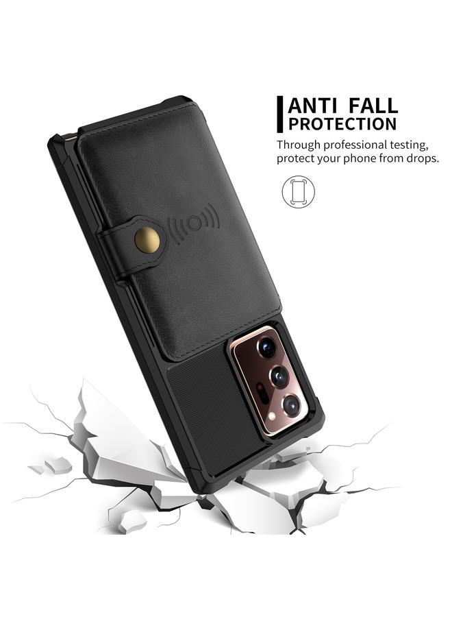 S-TOP Case For Samsung Galaxy Note20 Ultra Magnetic Wallet Card Bag Leather Phone Case - Image 4