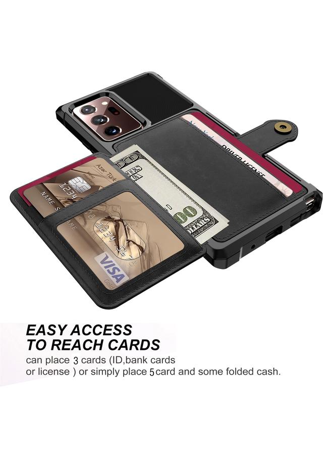 S-TOP Case For Samsung Galaxy Note20 Ultra Magnetic Wallet Card Bag Leather Phone Case - Image 5