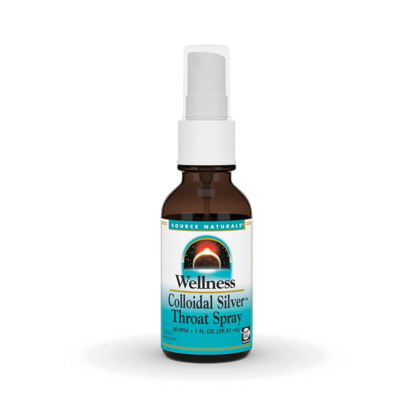 Source Naturals Wellness Colloidal Silver 30 PPM Liquid Spray Bottle - 1 Fluid oz - Image 1
