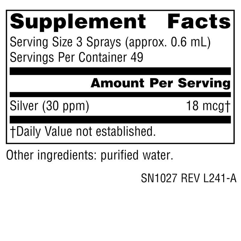 Source Naturals Wellness Colloidal Silver 30 PPM Liquid Spray Bottle - 1 Fluid oz - Image 4