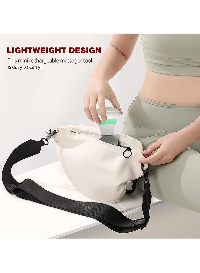 إسكدنيا مدلك محمول باليد مع 6 أوضاع اهتزاز ، مدلك كهربائي صغير شخصي 2.0 * 4.5 بوصة ، تدليك للرقبة والكتف والظهر للرجال والنساء (أخضر) - Image 3